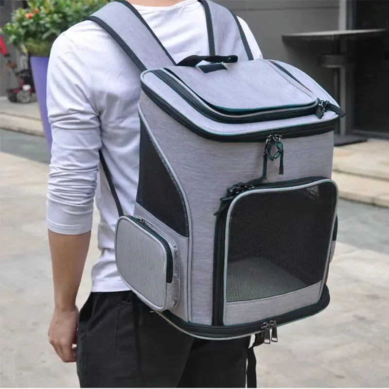 Pet Carrier Backpack – Breathable Expandable Travel Bag