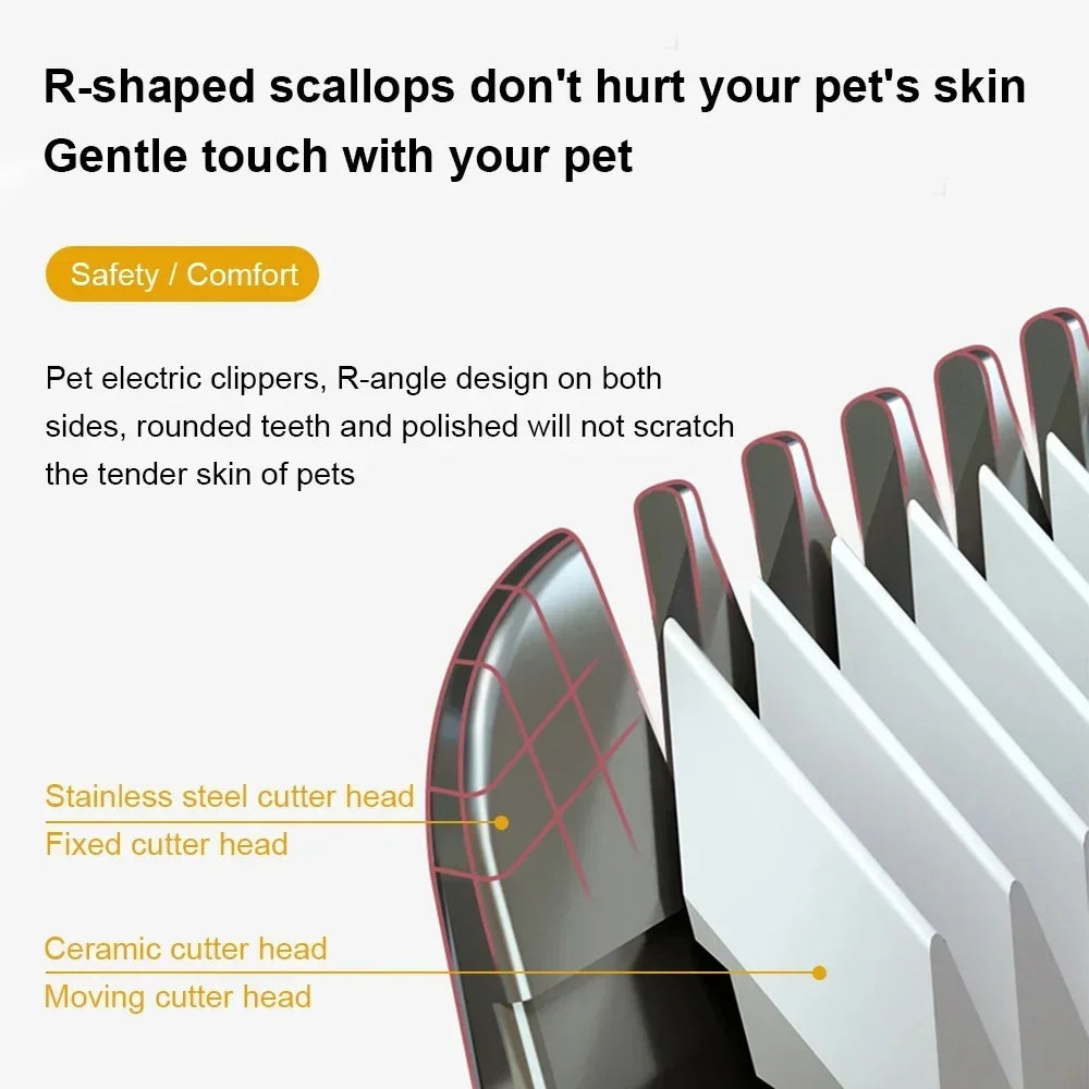 Professional Pet Hair Clipper – USB Rechargeable Trimmer