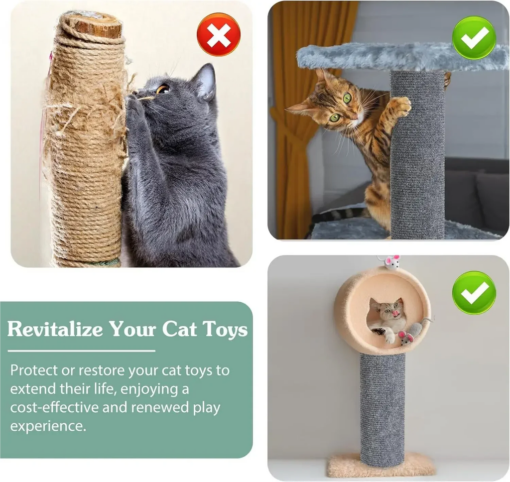 Cat Climbing Mat with Self-Adhesive Backing Sturdy Multi-Purpose Non-Slip Scratching Pad Funitures Protective Mat Pet Accessorie