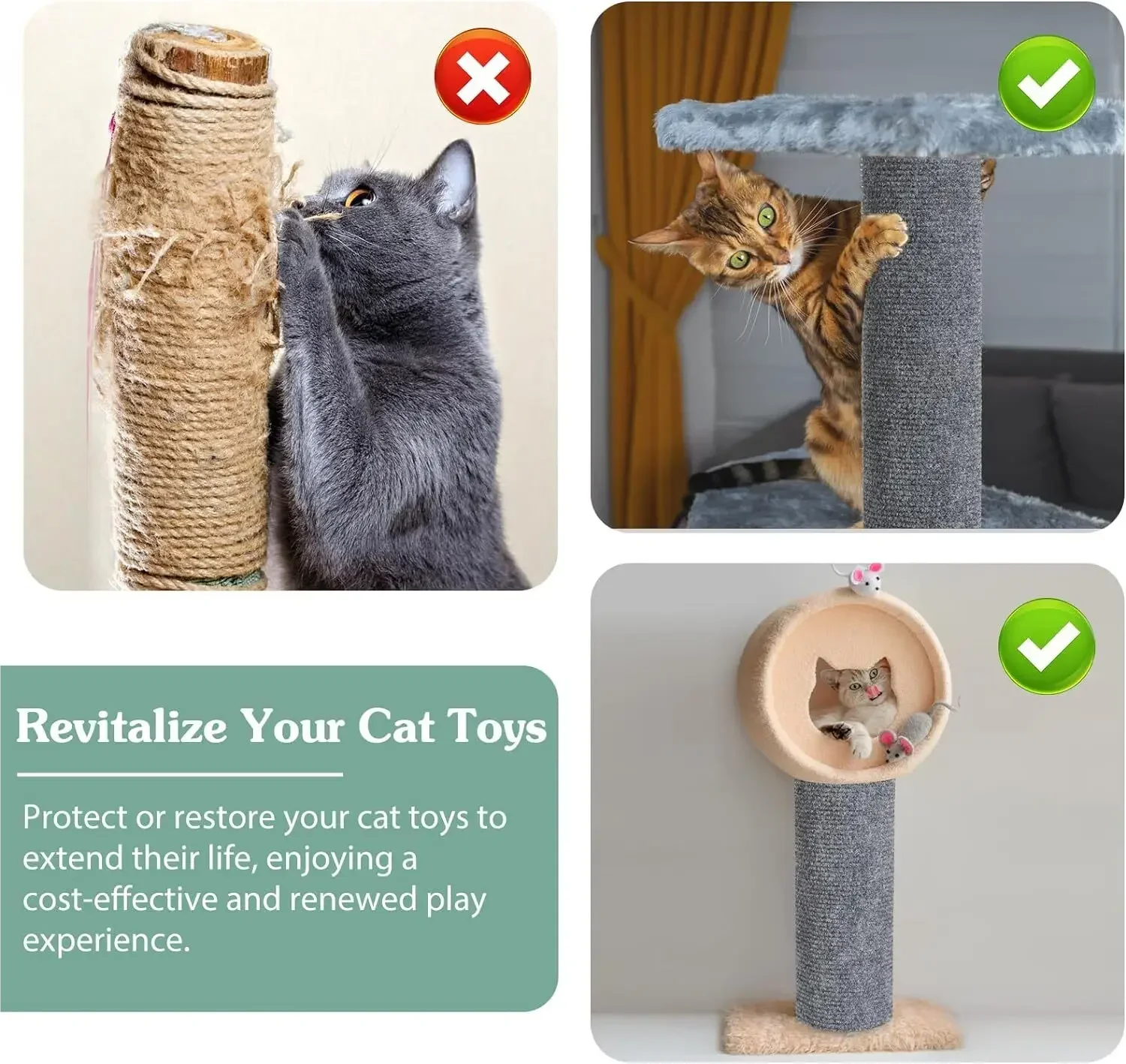 Cat Climbing Mat with Self-Adhesive Backing Sturdy Multi-Purpose Non-Slip Scratching Pad Funitures Protective Mat Pet Accessorie
