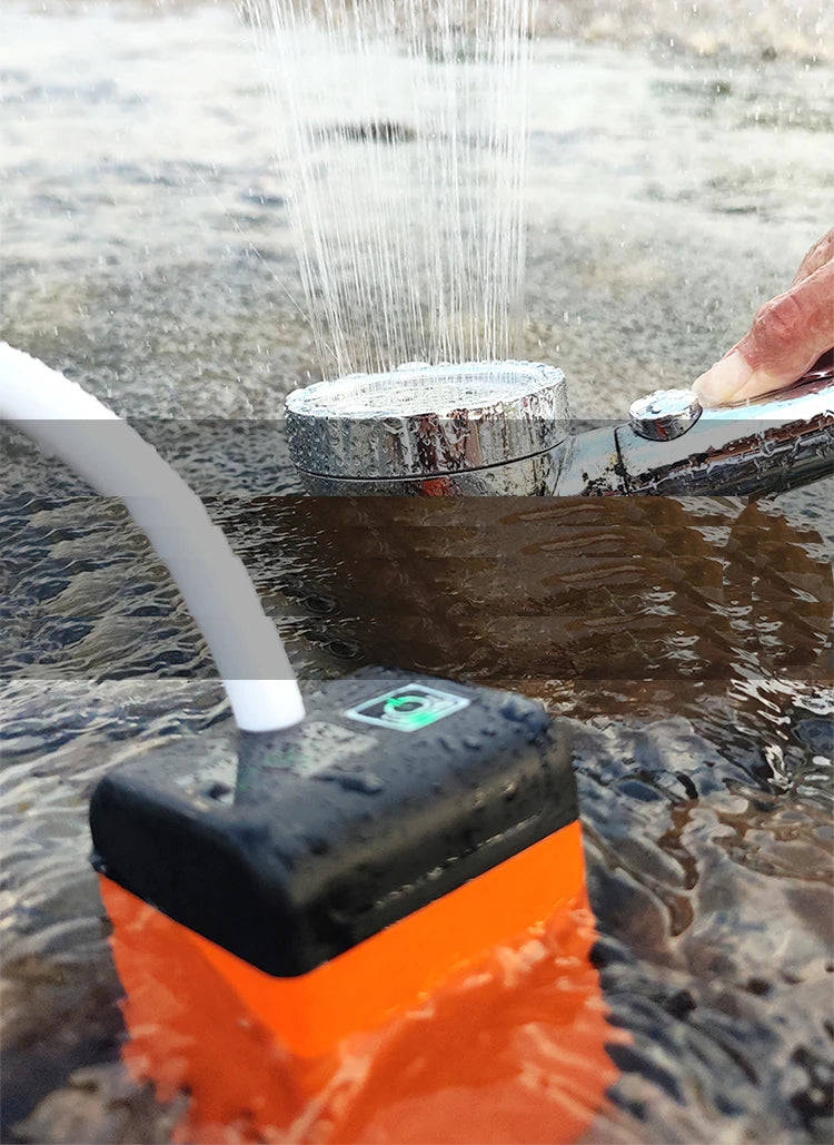 Electric Water Pump Car Washer handheld Faucet Kit Outdoor Bath Camping Shower Head For Camping Hiking Pet Cleaning