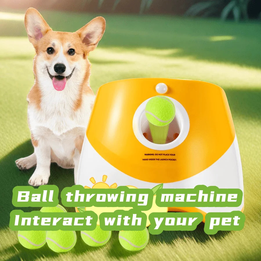 Automatic Dog Ball Launcher – Tennis Throwing Interactive Toy