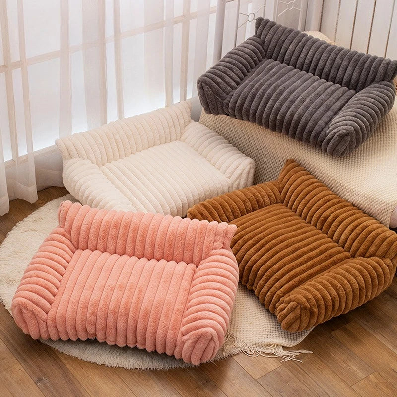 Plush Sofa Bed – Premium Corduroy Pet Lounge