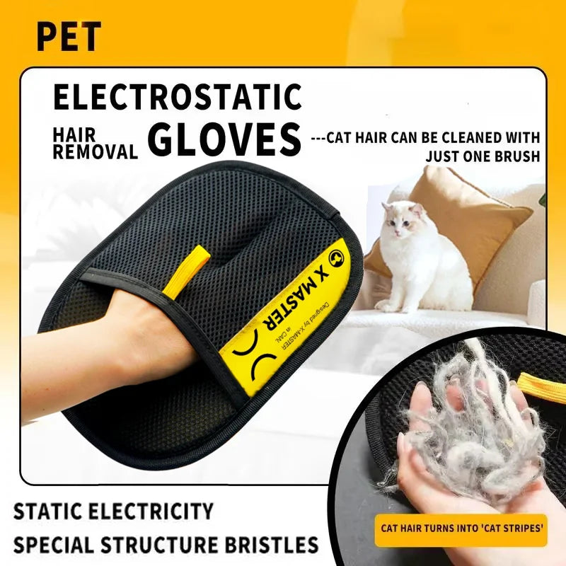 Pet Hair Remover Gloves – Reusable Grooming Tool