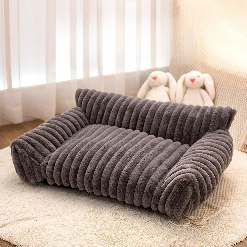 Plush Sofa Bed – Premium Corduroy Pet Lounge