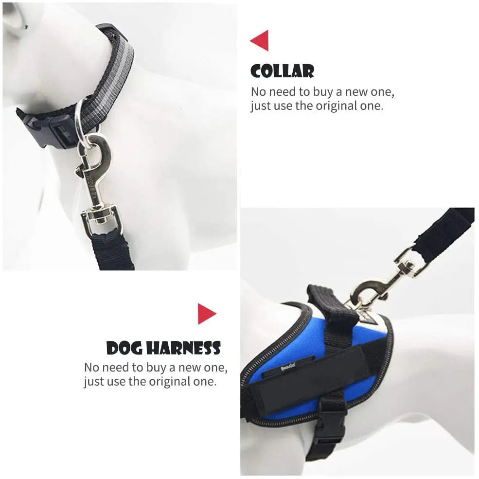 Adjustable Dog Car Seat Belt – Safety Harness Clip