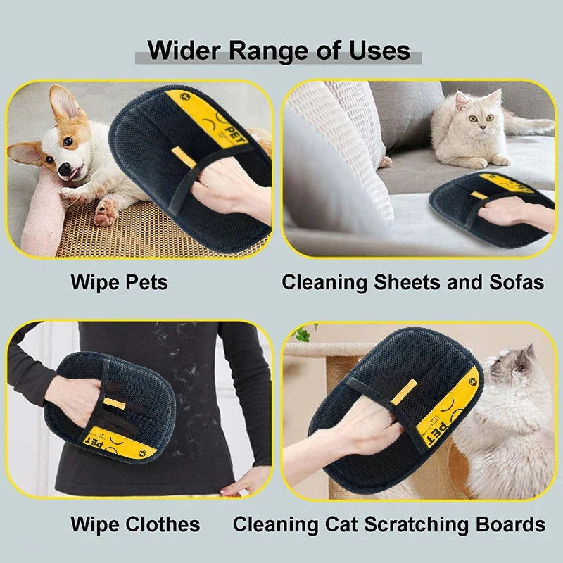 Pet Hair Remover Gloves – Reusable Grooming Tool