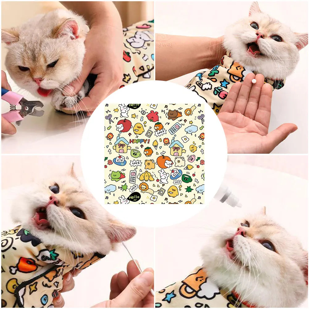 Cat Restraint Wrap – Gentle Grooming Aid