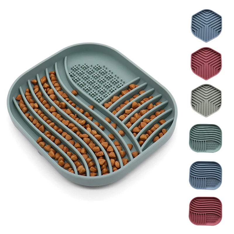 Silicone Slow Feeder Lick Mat – Calming Pet Feeding Aid