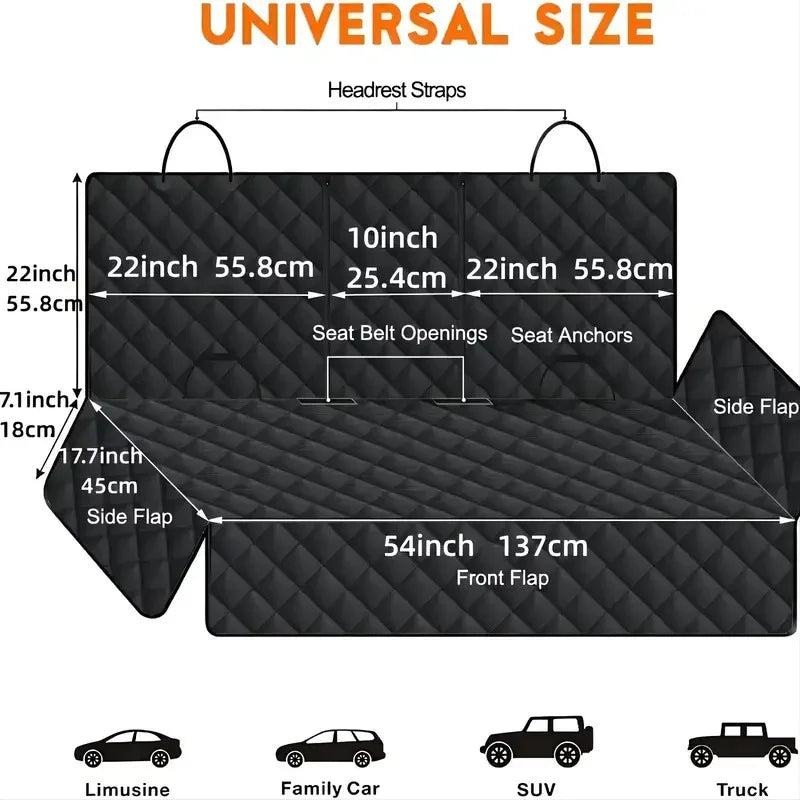 Waterproof Dog Car Seat Cover – Hammock Style Protector