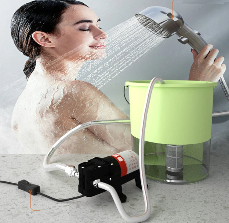 Electric Water Pump Car Washer handheld Faucet Kit Outdoor Bath Camping Shower Head For Camping Hiking Pet Cleaning