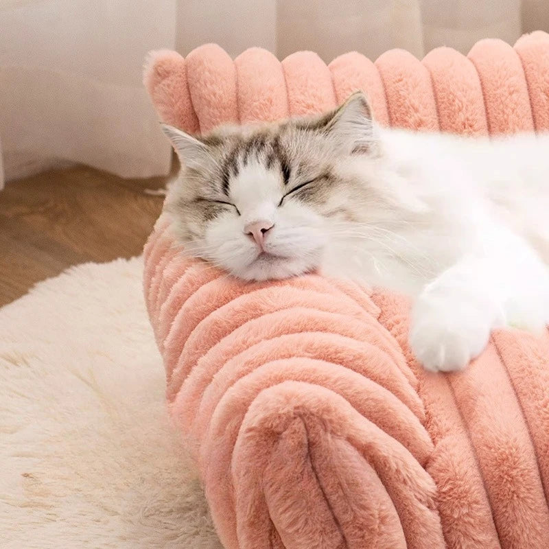 Plush Sofa Bed – Premium Corduroy Pet Lounge