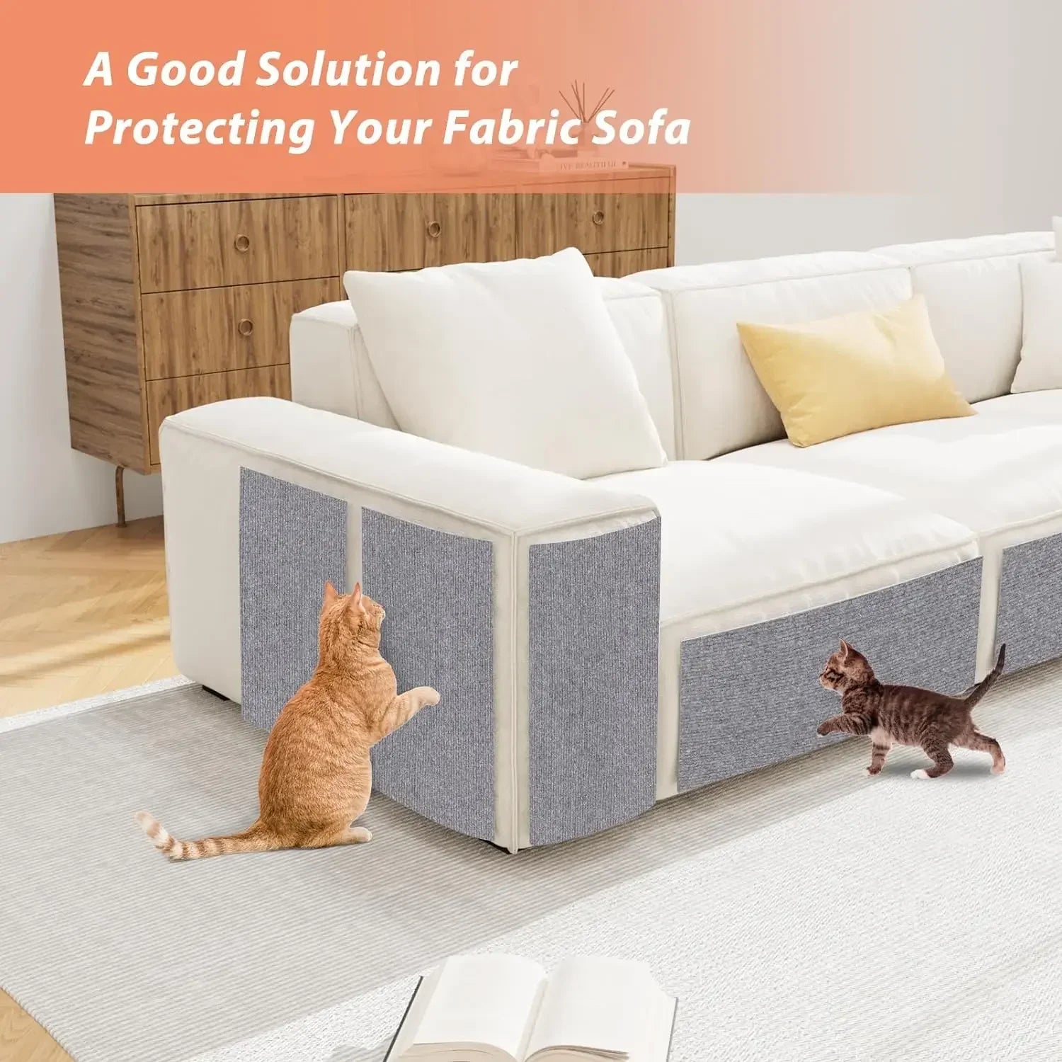 Cat Climbing Mat with Self-Adhesive Backing Sturdy Multi-Purpose Non-Slip Scratching Pad Funitures Protective Mat Pet Accessorie