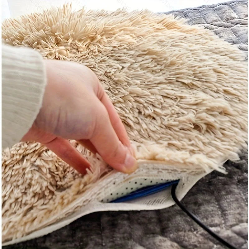 Electric Heated Pet Blanket – 40cm Warming Mat for Dogs & Cats