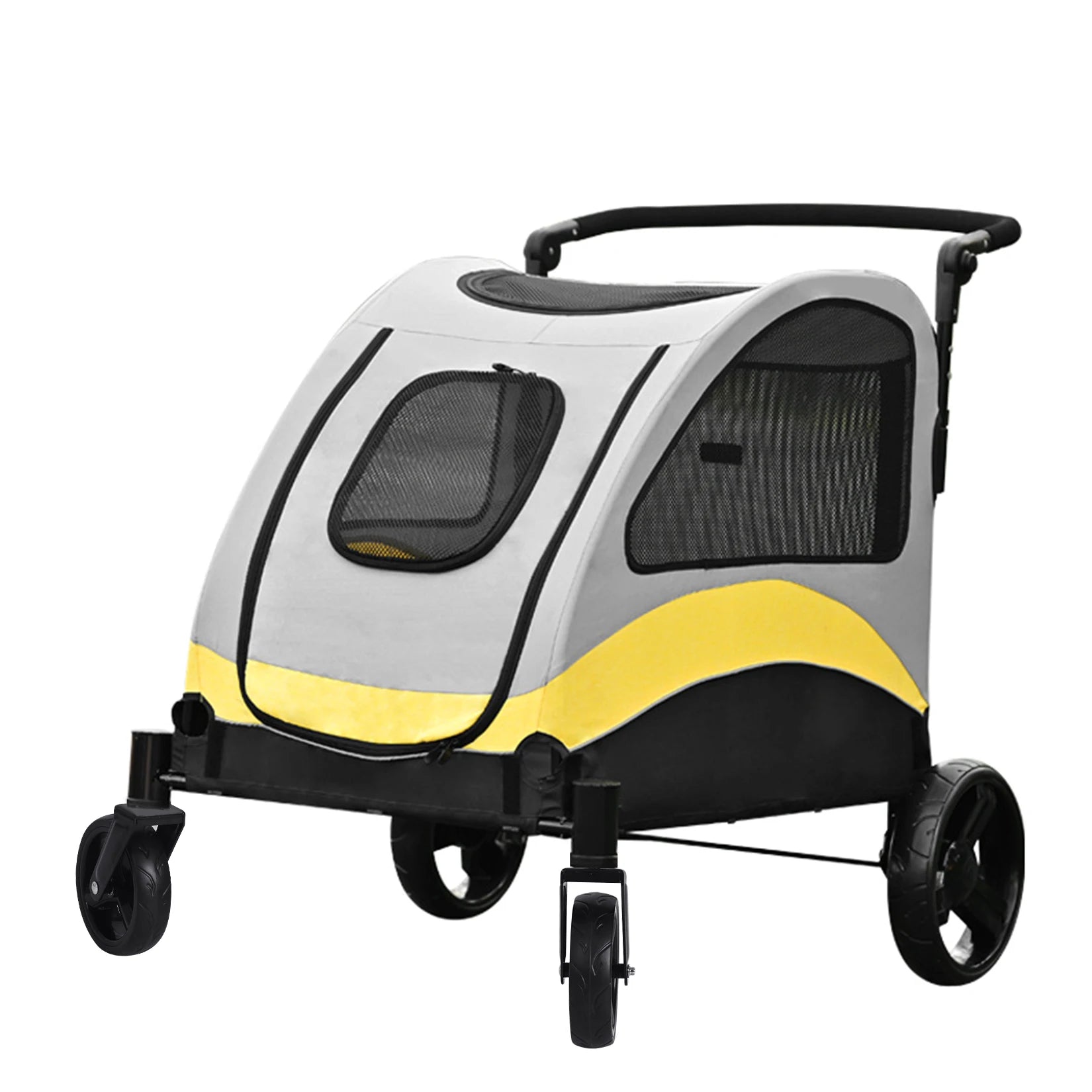 Portable Dog Stroller 4 Wheels – Foldable Pet Travel Carrier