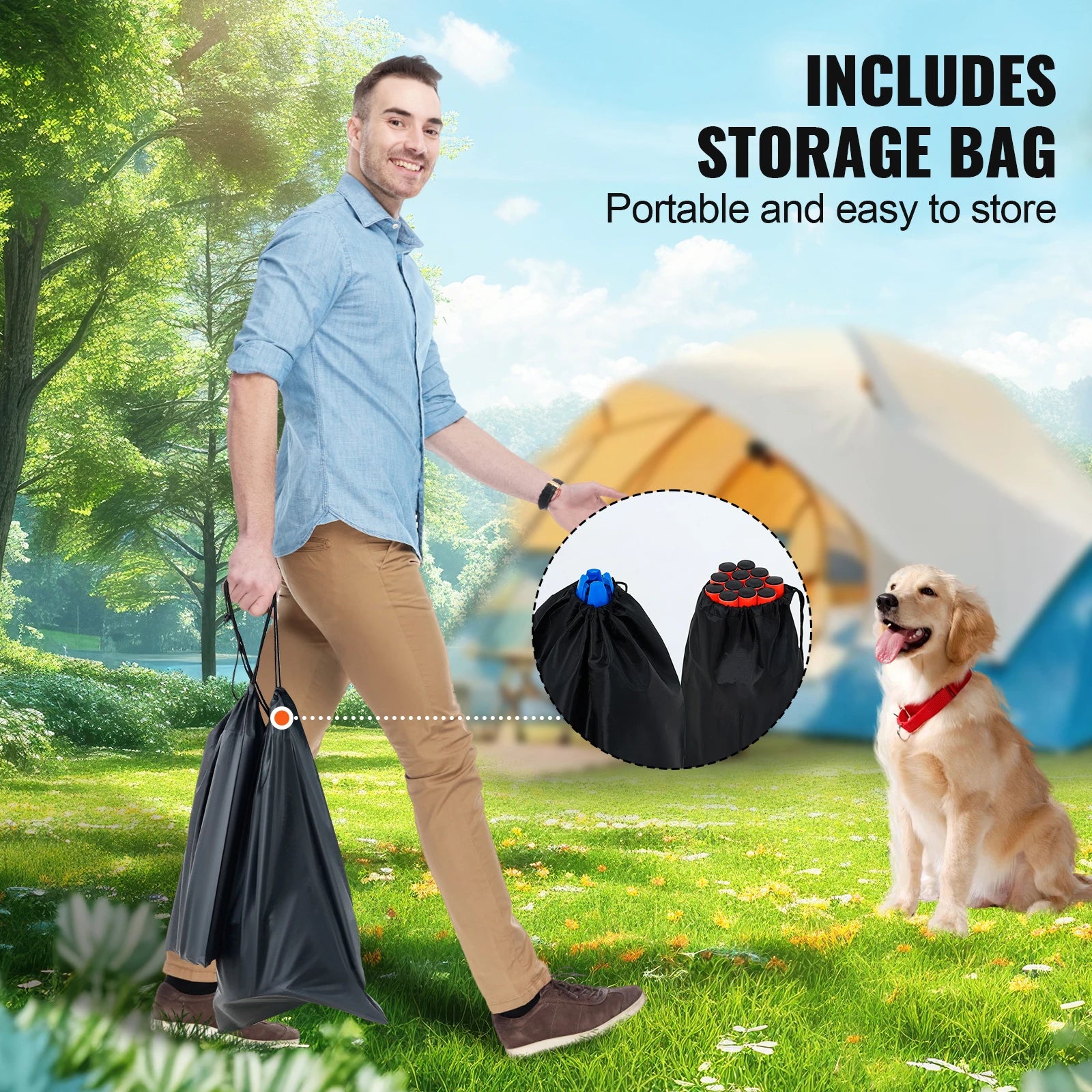 Dog Agility Hurdle Cone Set – Adjustable Training Equipment