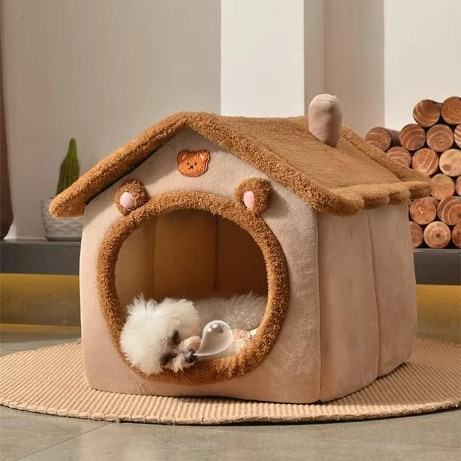 Foldable Pet Cave – Cozy Hideaway Bed