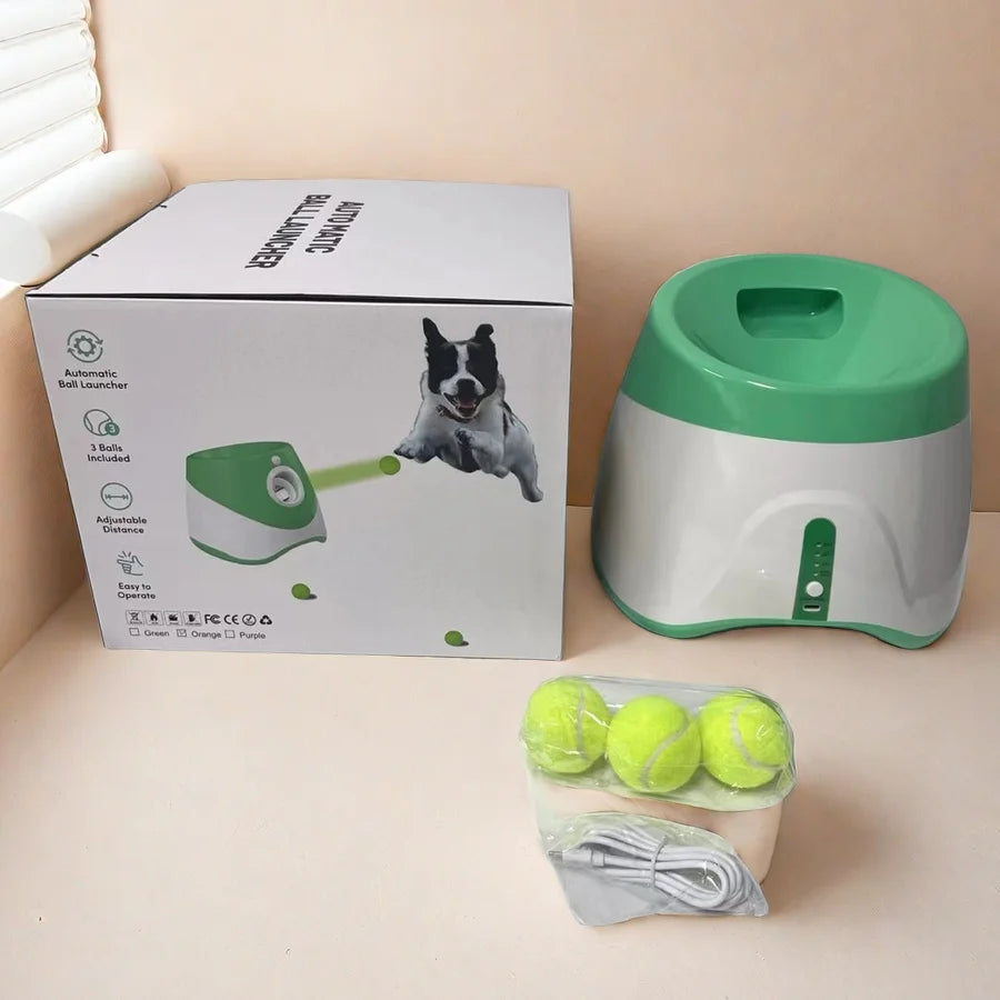 Automatic Dog Ball Launcher – Tennis Throwing Interactive Toy