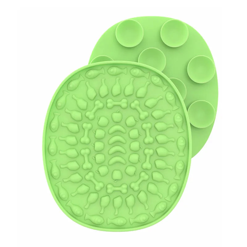 Small Pet Slow Feeder Mat – Suction Cup Lick Bowl