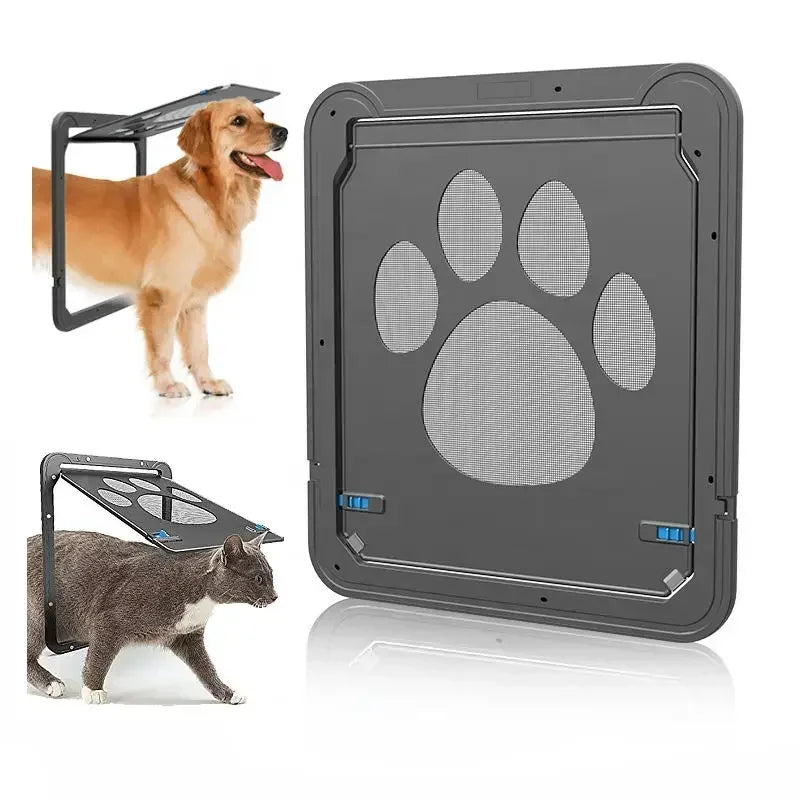 Dog Screen Door Large Dogs Magnetic Screen Door Curtain Anti Mosquito  Automatic Lockable Black Doors for Puppy