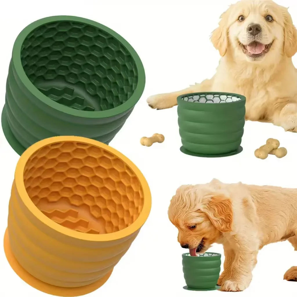 Slow Feeder Dog Bowl – Anti-Slip Suction Cup Design