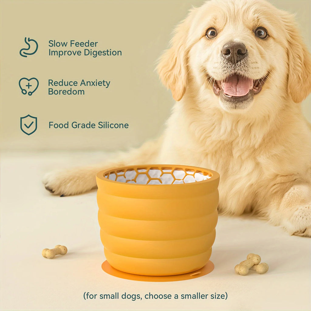 Slow Feeder Dog Bowl – Anti-Slip Suction Cup Design