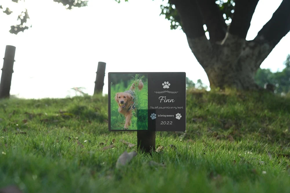 Personalised Pet Memorial Stake Acrylic Marker Grave Pet Gravestones Cat Dog Souvenirs Pet Loss Add Photo And Text Memorial Gift