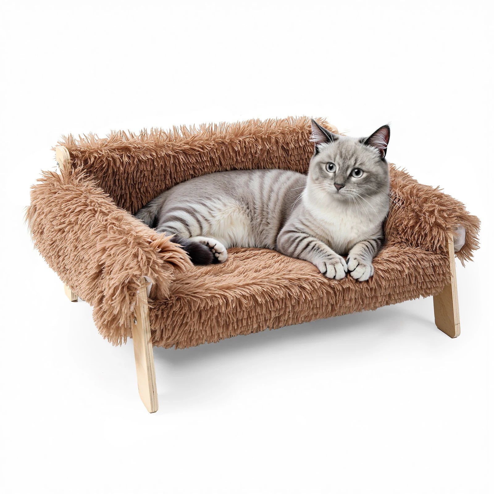 Raised Wooden Cat Sofa Bed
