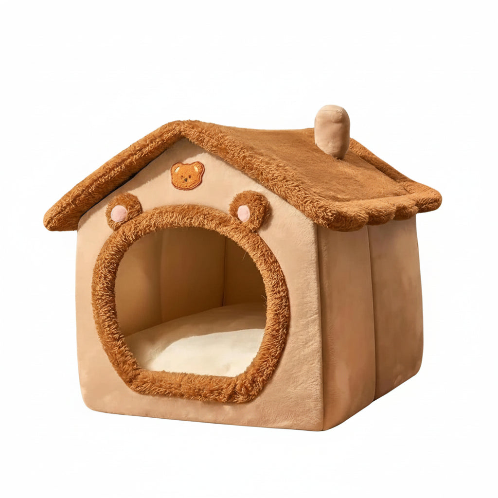 Foldable Pet Cave – Cozy Hideaway Bed