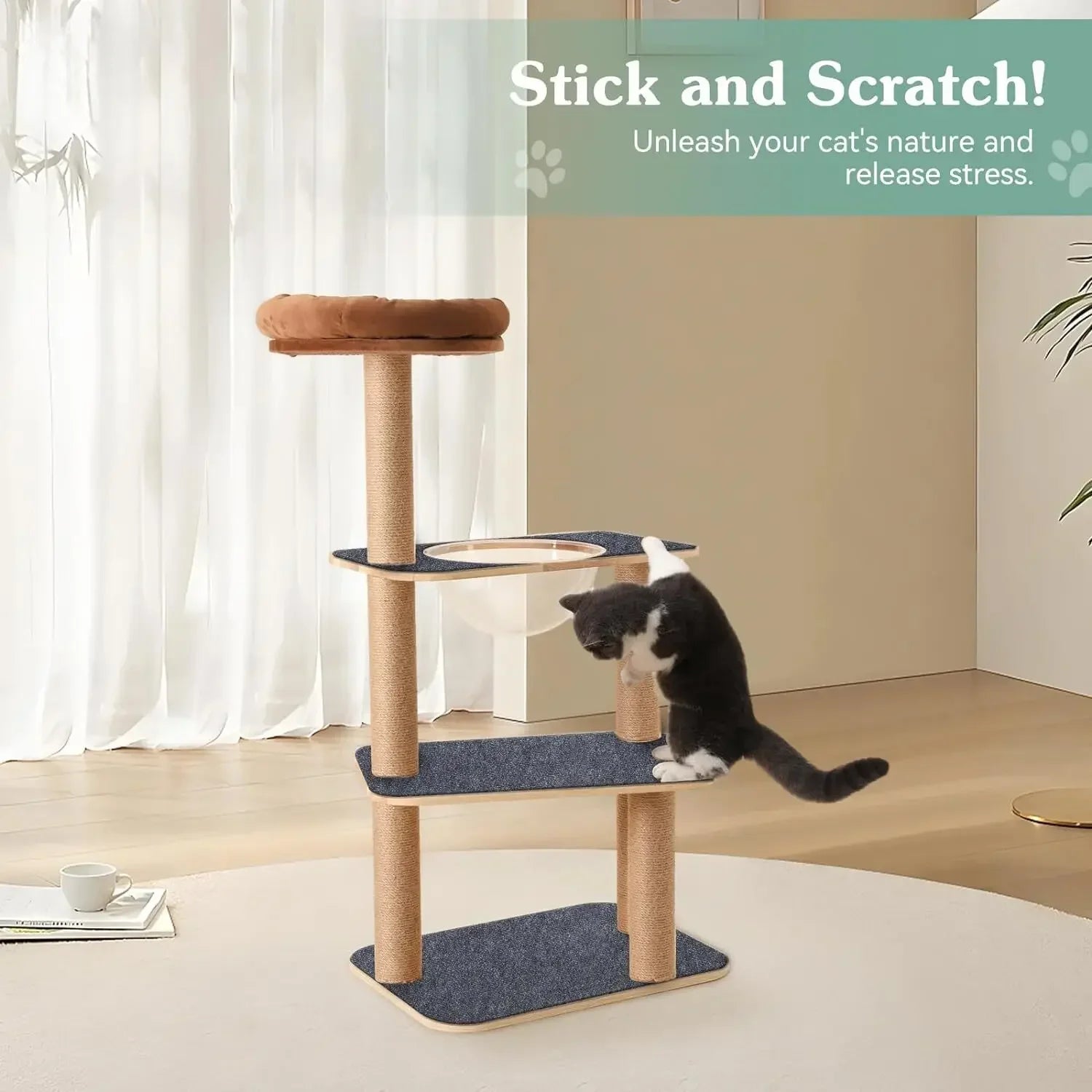 Cat Climbing Mat with Self-Adhesive Backing Sturdy Multi-Purpose Non-Slip Scratching Pad Funitures Protective Mat Pet Accessorie