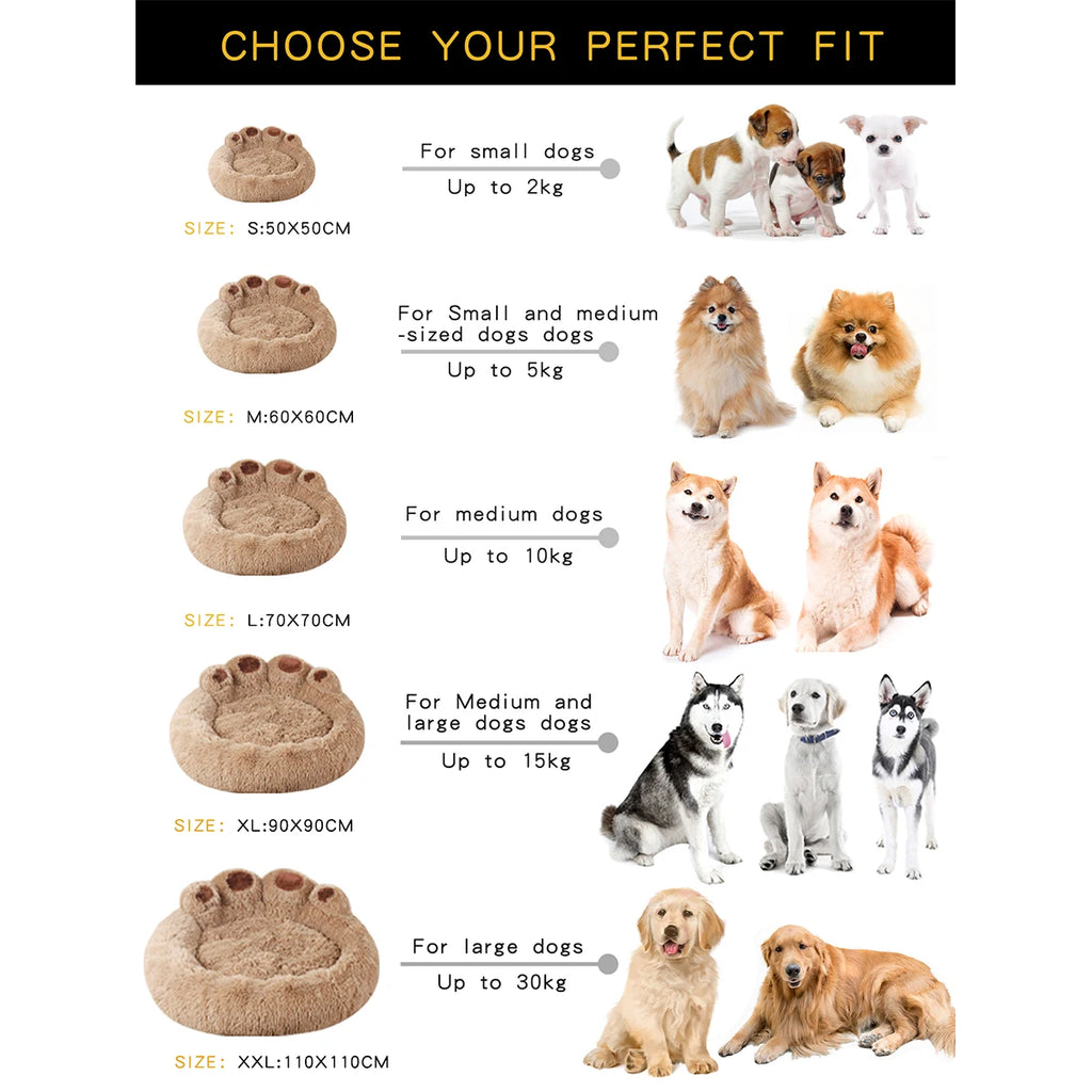 Fluffy Plush Dog Bed