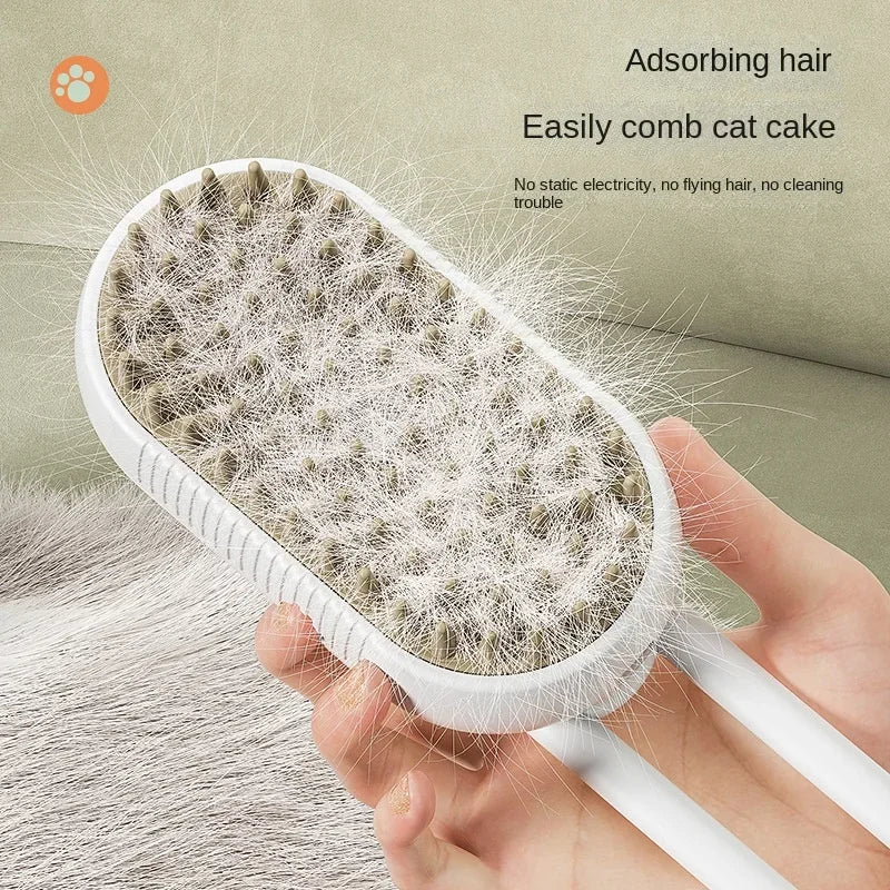 3-in-1 Electric Steam Brush – Massage & Grooming Tool