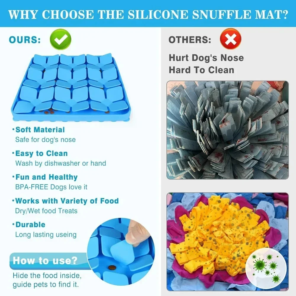 Snuffle Mat with Suction Cup – Slow Feeder & Training Aid