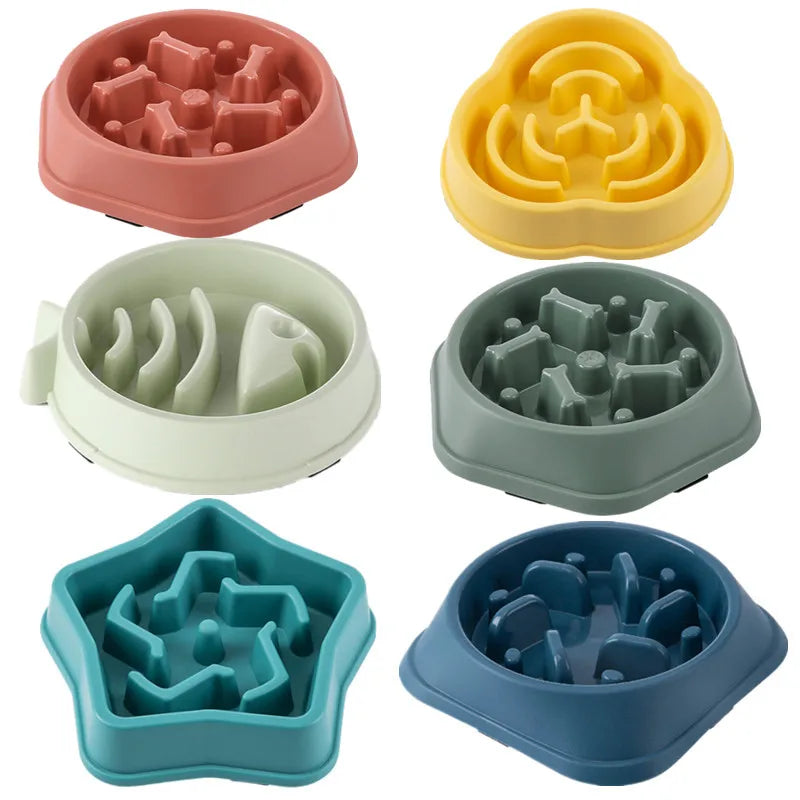 Slow Food Bowl – Anti-Choking Design for Cats & Dogs