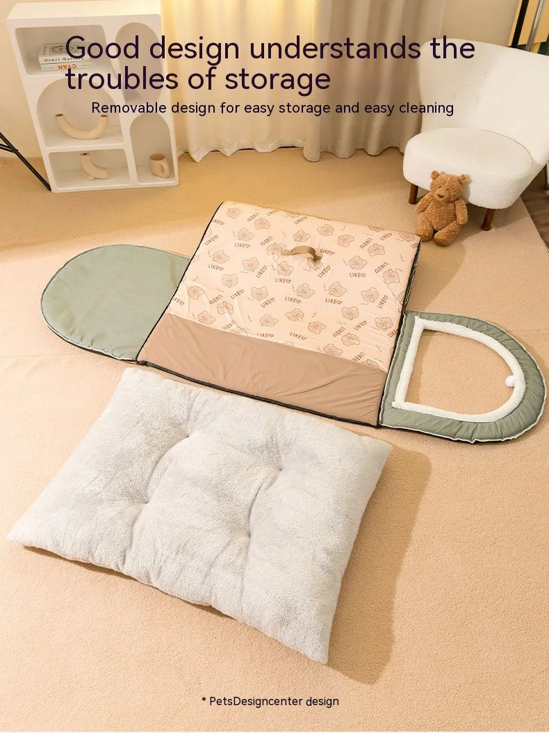 Big Dog Nest Winter Warm Dog House Removable and Washable Dog Bed Seasonal Large Dog House Type Pet Sleeping Supplies, Cat Nest