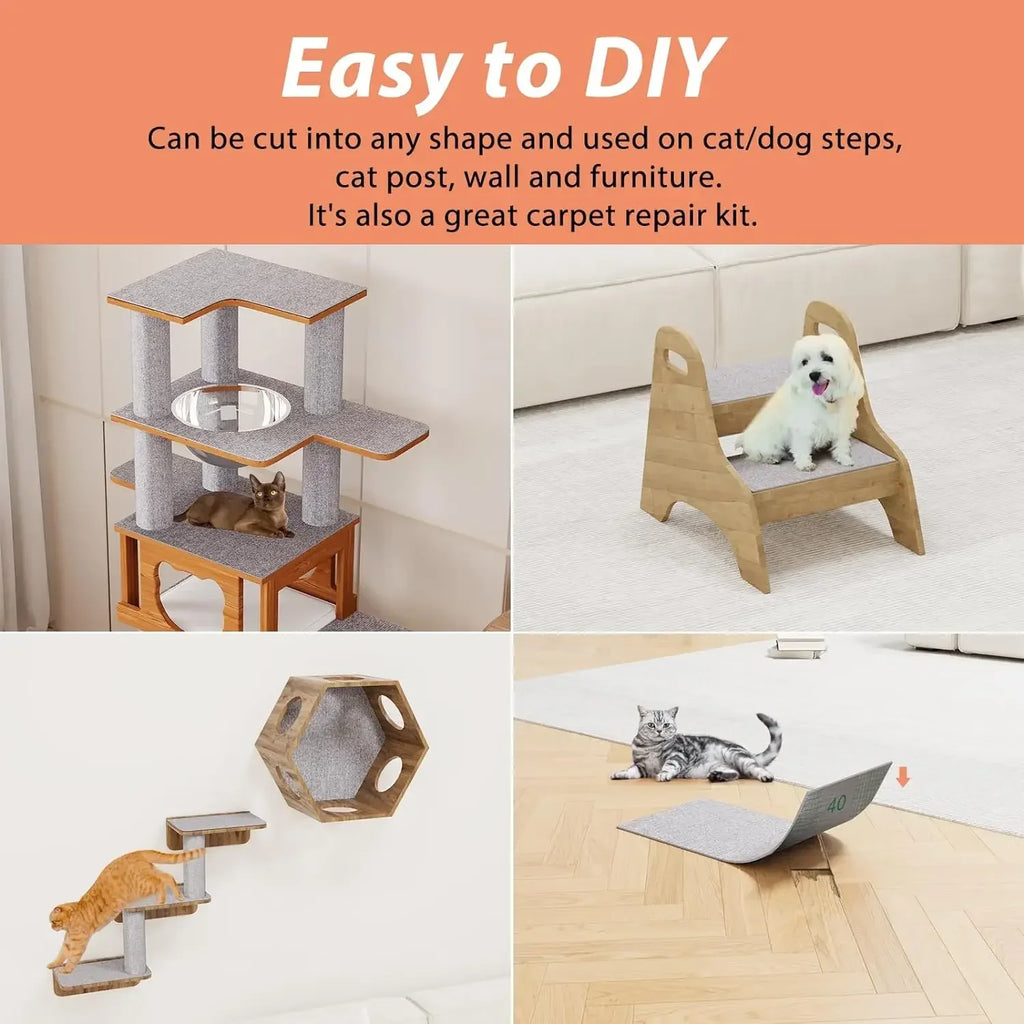 Cat Climbing Mat with Self-Adhesive Backing Sturdy Multi-Purpose Non-Slip Scratching Pad Funitures Protective Mat Pet Accessorie