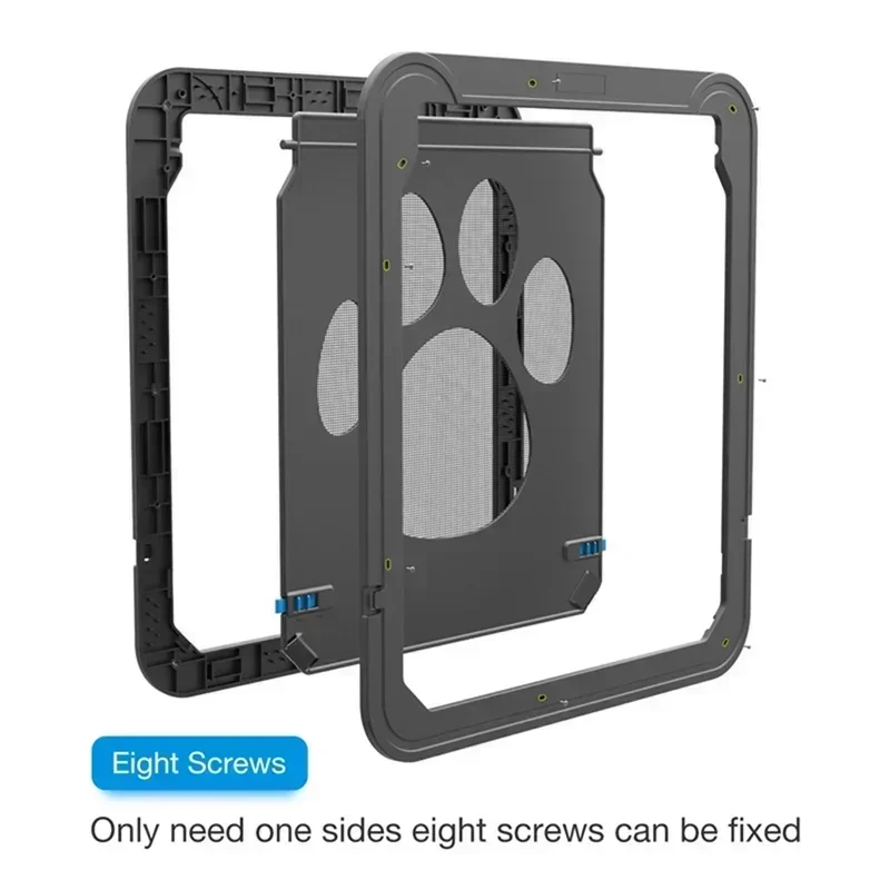 Dog Screen Door Large Dogs Magnetic Screen Door Curtain Anti Mosquito  Automatic Lockable Black Doors for Puppy