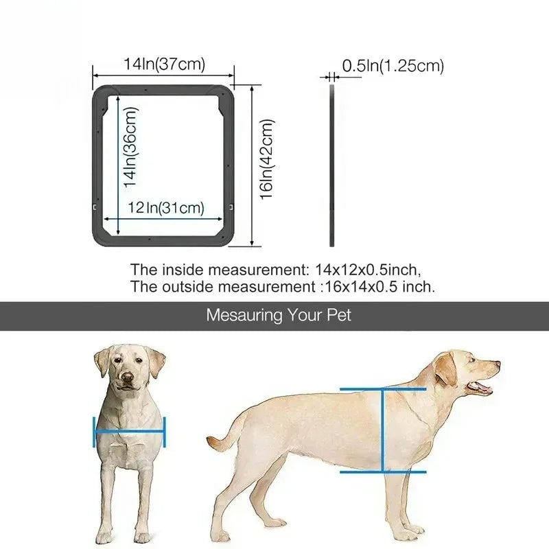 Dog Screen Door Large Dogs Magnetic Screen Door Curtain Anti Mosquito  Automatic Lockable Black Doors for Puppy