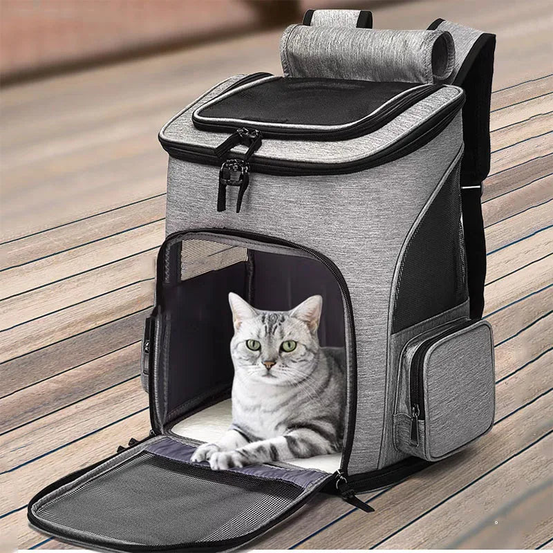 Pet Carrier Backpack – Breathable Expandable Travel Bag