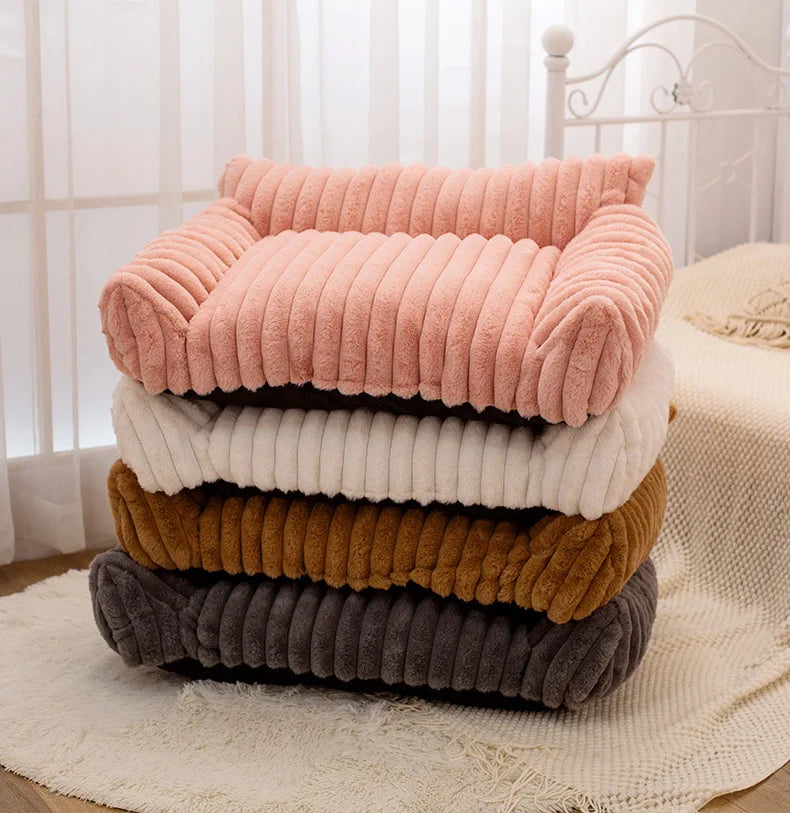 Plush Sofa Bed – Premium Corduroy Pet Lounge