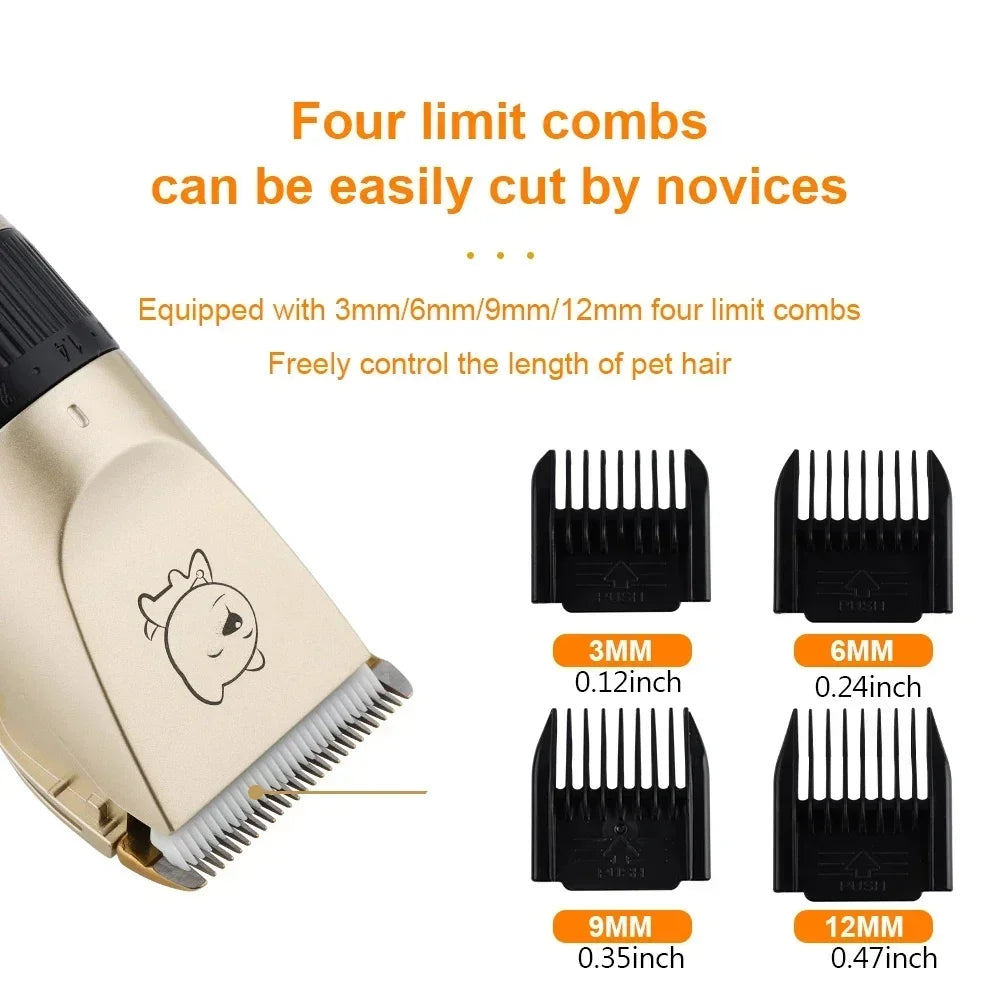 Professional Pet Hair Clipper – USB Rechargeable Trimmer