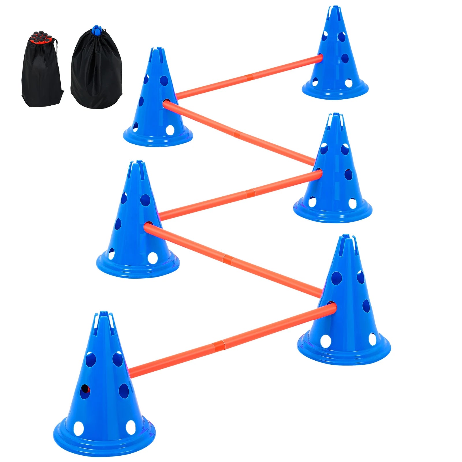 Dog Agility Hurdle Cone Set – Adjustable Training Equipment