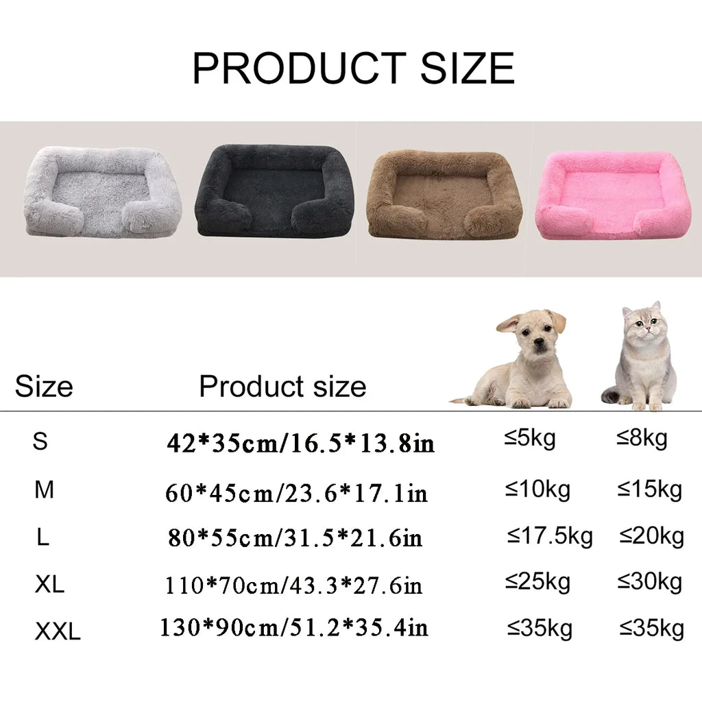Plush Square Pet Bed