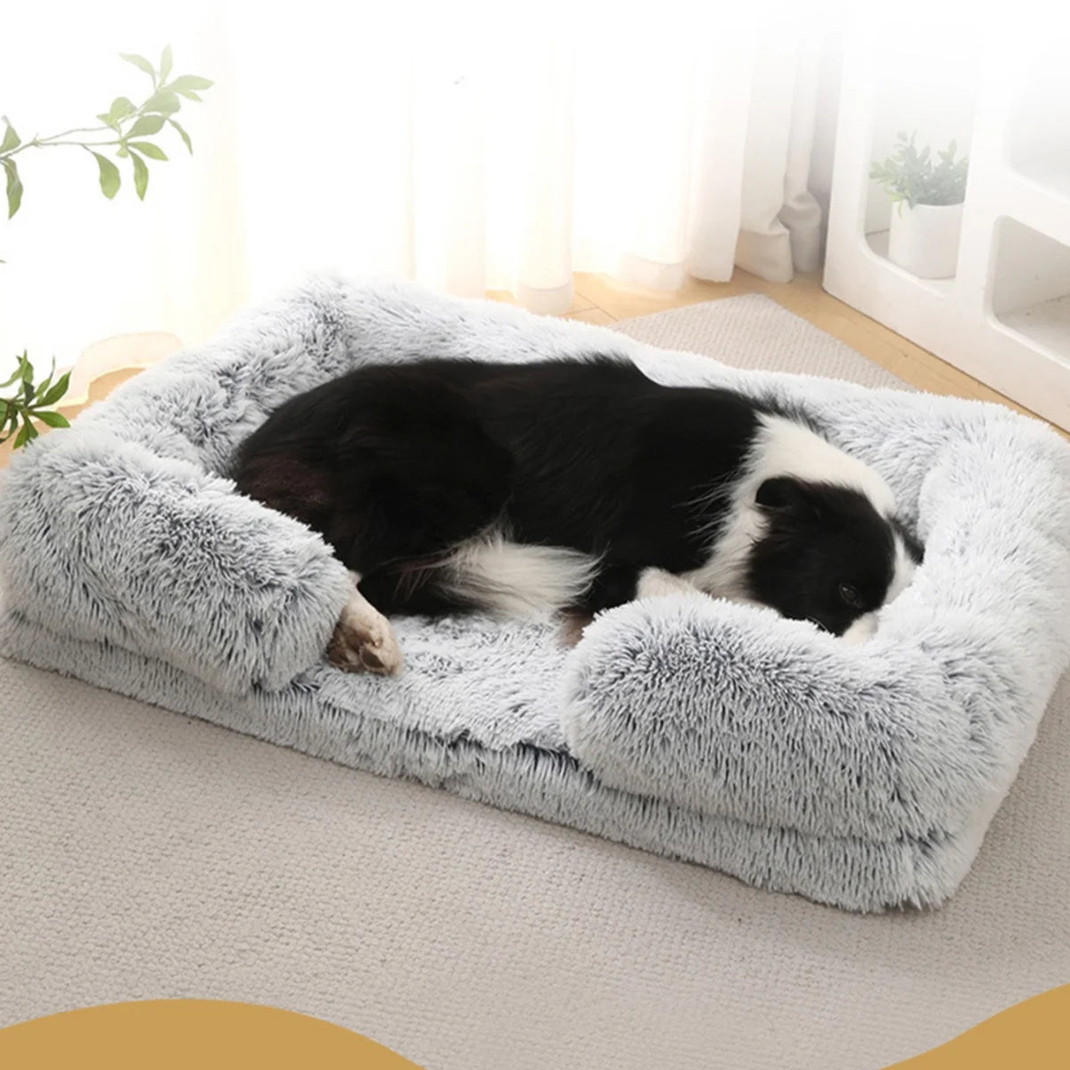 Plush Square Pet Bed